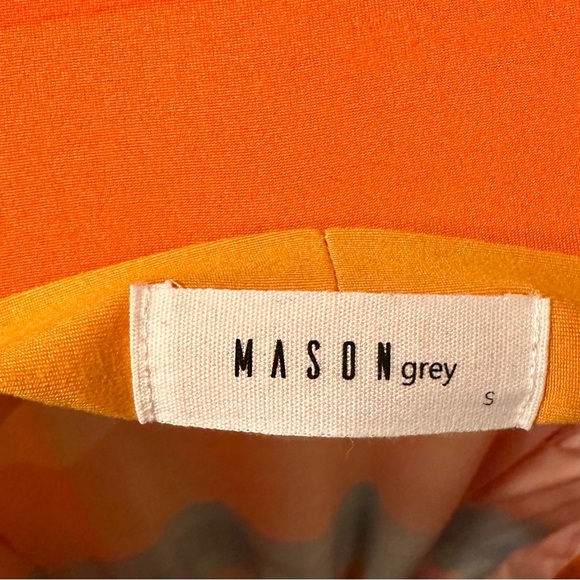 NWOT Mason Grey Skyler Banded Long Robe in Sunset, Size Small - Picture 9 of 9